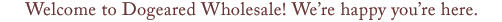 Welcome to Dogeared Wholesale! We're happy you're here.